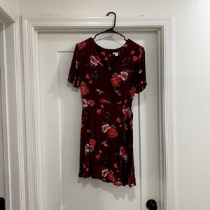 Wrap floral summer dress